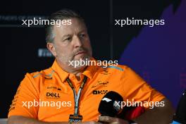 Zak Brown (USA) McLaren Executive Director in the FIA Press Conference. 22.02.2024. Formula 1 Testing, Sakhir, Bahrain, Day Two.