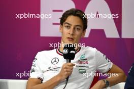 George Russell (GBR) Mercedes AMG F1  in the FIA Press Conference. 22.02.2024. Formula 1 Testing, Sakhir, Bahrain, Day Two.