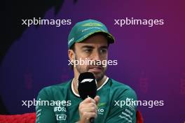 Fernando Alonso (ESP) Aston Martin F1 Team in the FIA Press Conference. 22.02.2024. Formula 1 Testing, Sakhir, Bahrain, Day Two.