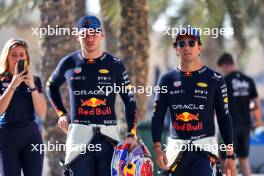 (L to R): Max Verstappen (NLD) Red Bull Racing and Sergio Perez (MEX) Red Bull Racing. 21.02.2024. Formula 1 Testing, Sakhir, Bahrain, Day One.