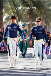 (L to R): Alexander Albon (THA) Williams Racing and Logan Sargeant (USA) Williams Racing. 21.02.2024. Formula 1 Testing, Sakhir, Bahrain, Day One.
