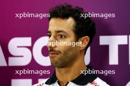 Daniel Ricciardo (AUS) RB in the FIA Press Conference. 21.02.2024. Formula 1 Testing, Sakhir, Bahrain, Day One.