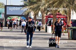Max Verstappen (NLD) Red Bull Racing with Rupert Manwaring (GBR) Red Bull Racing Performance Coach. 21.02.2024. Formula 1 Testing, Sakhir, Bahrain, Day One.
