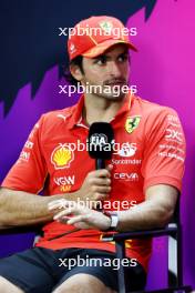 Carlos Sainz Jr (ESP) Ferrari SF-24 in the FIA Press Conference. 21.02.2024. Formula 1 Testing, Sakhir, Bahrain, Day One.