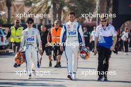 (L to R): Yuki Tsunoda (JPN) RB and Daniel Ricciardo (AUS) RB. 21.02.2024. Formula 1 Testing, Sakhir, Bahrain, Day One.
