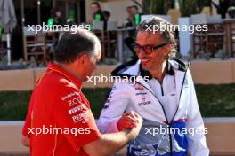 (L to R): Frederic Vasseur (FRA) Ferrari Team Principal with Laurent Mekies (FRA) RB Technical Director. 21.02.2024. Formula 1 Testing, Sakhir, Bahrain, Day One.