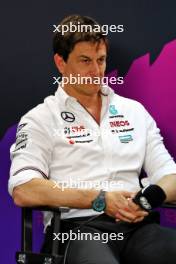 Toto Wolff (GER) Mercedes AMG F1 Shareholder and Executive Director in the FIA Press Conference. 21.02.2024. Formula 1 Testing, Sakhir, Bahrain, Day One.