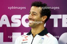 Daniel Ricciardo (AUS) RB in the FIA Press Conference. 21.02.2024. Formula 1 Testing, Sakhir, Bahrain, Day One.