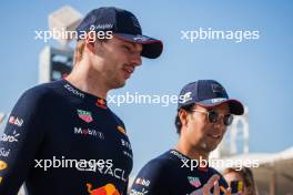 (L to R): Max Verstappen (NLD) Red Bull Racing with Sergio Perez (MEX) Red Bull Racing. 21.02.2024. Formula 1 Testing, Sakhir, Bahrain, Day One.