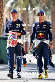 (L to R): Max Verstappen (NLD) Red Bull Racing and Sergio Perez (MEX) Red Bull Racing. 21.02.2024. Formula 1 Testing, Sakhir, Bahrain, Day One.