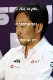 Ayao Komatsu (JPN) Haas F1 Team Principal in the FIA Press Conference. 21.02.2024. Formula 1 Testing, Sakhir, Bahrain, Day One.