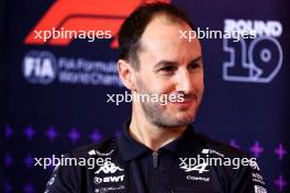 Oliver Oakes (GBR) Alpine F1 Team Team Principal in the FIA Press Conference. 18.10.2024. Formula 1 World Championship, Rd 19, United States Grand Prix, Austin, Texas, USA, Sprint Qualifying Day