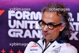 Laurent Mekies (FRA) RB Technical Director in the FIA Press Conference. 18.10.2024. Formula 1 World Championship, Rd 19, United States Grand Prix, Austin, Texas, USA, Sprint Qualifying Day