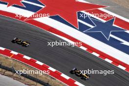 Esteban Ocon (FRA) Alpine F1 Team A524 leads team mate Pierre Gasly (FRA) Alpine F1 Team A524. 18.10.2024. Formula 1 World Championship, Rd 19, United States Grand Prix, Austin, Texas, USA, Sprint Qualifying Day