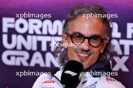 Laurent Mekies (FRA) RB Technical Director in the FIA Press Conference. 18.10.2024. Formula 1 World Championship, Rd 19, United States Grand Prix, Austin, Texas, USA, Sprint Qualifying Day