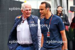 (L to R): Dr Helmut Marko (AUT) Red Bull Motorsport Consultant with Oliver Mintzlaff (GER) Red Bull Managing Director. 18.10.2024. Formula 1 World Championship, Rd 19, United States Grand Prix, Austin, Texas, USA, Sprint Qualifying Day