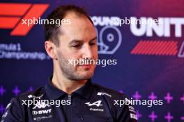 Oliver Oakes (GBR) Alpine F1 Team Team Principal in the FIA Press Conference. 18.10.2024. Formula 1 World Championship, Rd 19, United States Grand Prix, Austin, Texas, USA, Sprint Qualifying Day