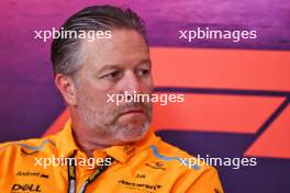 Zak Brown (USA) McLaren Executive Director in the FIA Press Conference. 18.10.2024. Formula 1 World Championship, Rd 19, United States Grand Prix, Austin, Texas, USA, Sprint Qualifying Day