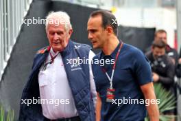 (L to R): Dr Helmut Marko (AUT) Red Bull Motorsport Consultant with Oliver Mintzlaff (GER) Red Bull Managing Director. 18.10.2024. Formula 1 World Championship, Rd 19, United States Grand Prix, Austin, Texas, USA, Sprint Qualifying Day