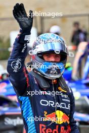 Max Verstappen (NLD) Red Bull Racing celebrates his pole position in Sprint qualifying parc ferme. 18.10.2024. Formula 1 World Championship, Rd 19, United States Grand Prix, Austin, Texas, USA, Sprint Qualifying Day