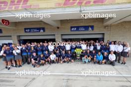 Alexander Albon (THA) Williams Racing celebrates his 100th F1 race with the team. 18.10.2024. Formula 1 World Championship, Rd 19, United States Grand Prix, Austin, Texas, USA, Sprint Qualifying Day