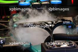 Dry ice in the Aston Martin F1 Team AMR24 cockpit. 20.10.2024. Formula 1 World Championship, Rd 19, United States Grand Prix, Austin, Texas, USA, Race Day.