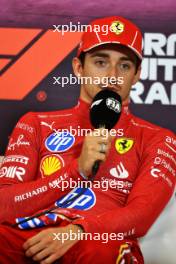 Charles Leclerc (MON) Ferrari in the post race FIA Press Conference. 20.10.2024. Formula 1 World Championship, Rd 19, United States Grand Prix, Austin, Texas, USA, Race Day.