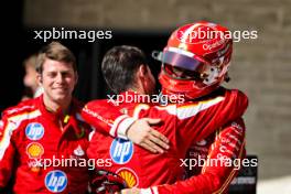 Race winner Charles Leclerc (MON) Ferrari celebrates with the team in parc ferme. 20.10.2024. Formula 1 World Championship, Rd 19, United States Grand Prix, Austin, Texas, USA, Race Day.