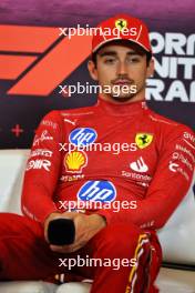 Charles Leclerc (MON) Ferrari in the post race FIA Press Conference. 20.10.2024. Formula 1 World Championship, Rd 19, United States Grand Prix, Austin, Texas, USA, Race Day.