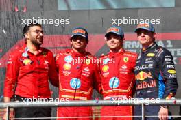 The podium (L to R): Ravin Jain (GBR) Ferrari Strategy Director; Carlos Sainz Jr (ESP) Ferrari, second; Charles Leclerc (MON) Ferrari, race winner; Max Verstappen (NLD) Red Bull Racing, third. 20.10.2024. Formula 1 World Championship, Rd 19, United States Grand Prix, Austin, Texas, USA, Race Day.