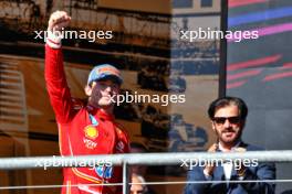 Race winner Charles Leclerc (MON) Ferrari celebrates on the podium. 20.10.2024. Formula 1 World Championship, Rd 19, United States Grand Prix, Austin, Texas, USA, Race Day.