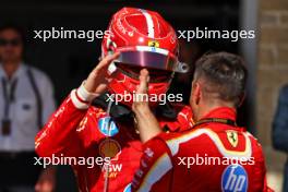 Race winner Charles Leclerc (MON) Ferrari celebrates with the team in parc ferme. 20.10.2024. Formula 1 World Championship, Rd 19, United States Grand Prix, Austin, Texas, USA, Race Day.