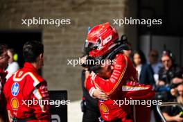 Race winner Charles Leclerc (MON) Ferrari celebrates with the team in parc ferme. 20.10.2024. Formula 1 World Championship, Rd 19, United States Grand Prix, Austin, Texas, USA, Race Day.