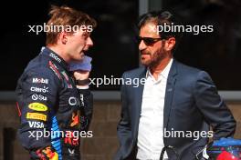 (L to R): third [placed Max Verstappen (NLD) Red Bull Racing with Mohammed Bin Sulayem (UAE) FIA President in parc ferme. 20.10.2024. Formula 1 World Championship, Rd 19, United States Grand Prix, Austin, Texas, USA, Race Day.