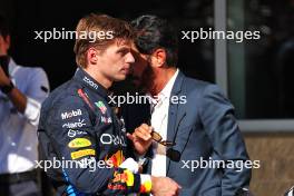 (L to R): third [placed Max Verstappen (NLD) Red Bull Racing with Mohammed Bin Sulayem (UAE) FIA President in parc ferme. 20.10.2024. Formula 1 World Championship, Rd 19, United States Grand Prix, Austin, Texas, USA, Race Day.