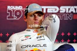 Max Verstappen (NLD) Red Bull Racing in the post race FIA Press Conference. 20.10.2024. Formula 1 World Championship, Rd 19, United States Grand Prix, Austin, Texas, USA, Race Day.