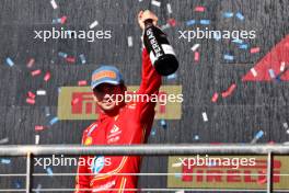 Race winner Charles Leclerc (MON) Ferrari celebrates on the podium. 20.10.2024. Formula 1 World Championship, Rd 19, United States Grand Prix, Austin, Texas, USA, Race Day.