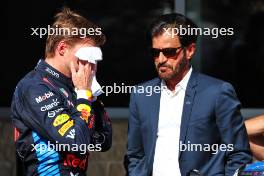 (L to R): third [placed Max Verstappen (NLD) Red Bull Racing with Mohammed Bin Sulayem (UAE) FIA President in parc ferme. 20.10.2024. Formula 1 World Championship, Rd 19, United States Grand Prix, Austin, Texas, USA, Race Day.