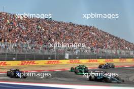 Lance Stroll (CDN) Aston Martin F1 Team AMR24; Liam Lawson (NZL) RB VCARB 01; and Franco Colapinto (ARG) Williams Racing FW46. 20.10.2024. Formula 1 World Championship, Rd 19, United States Grand Prix, Austin, Texas, USA, Race Day.