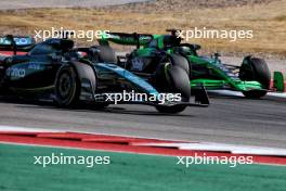 Lance Stroll (CDN) Aston Martin F1 Team AMR24 and Valtteri Bottas (FIN) Sauber C44 battle for position. 20.10.2024. Formula 1 World Championship, Rd 19, United States Grand Prix, Austin, Texas, USA, Race Day.