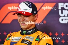 Lando Norris (GBR) McLaren in the post qualifying FIA Press Conference. 19.10.2024. Formula 1 World Championship, Rd 19, United States Grand Prix, Austin, Texas, USA, Sprint and Qualifying Day.