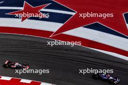 Yuki Tsunoda (JPN) RB VCARB 01 leads Kevin Magnussen (DEN) Haas VF-24. 19.10.2024. Formula 1 World Championship, Rd 19, United States Grand Prix, Austin, Texas, USA, Sprint and Qualifying Day.