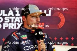 Max Verstappen (NLD) Red Bull Racing in the post Sprint FIA Press Conference. 19.10.2024. Formula 1 World Championship, Rd 19, United States Grand Prix, Austin, Texas, USA, Sprint and Qualifying Day.