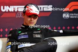 Lando Norris (GBR) McLaren in the post Sprint FIA Press Conference. 19.10.2024. Formula 1 World Championship, Rd 19, United States Grand Prix, Austin, Texas, USA, Sprint and Qualifying Day.