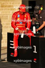 Third placed Carlos Sainz Jr (ESP) Ferrari in qualifying parc ferme. 19.10.2024. Formula 1 World Championship, Rd 19, United States Grand Prix, Austin, Texas, USA, Sprint and Qualifying Day.