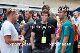 Marcus Armstrong (NZL) IndyCar Driver (Centre) with Jak Crawford (USA) Aston Martin F1 Team Young Driver Development Programme. 19.10.2024. Formula 1 World Championship, Rd 19, United States Grand Prix, Austin, Texas, USA, Sprint and Qualifying Day.