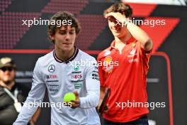 Andrea Kimi Antonelli (ITA) Mercedes AMG F1 Junior Driver and Oliver Bearman (GBR) Ferrari Reserve Driver. 19.10.2024. Formula 1 World Championship, Rd 19, United States Grand Prix, Austin, Texas, USA, Sprint and Qualifying Day.