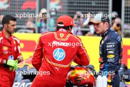 Sprint winner Max Verstappen (NLD) Red Bull Racing with Carlos Sainz Jr (ESP) Ferrari in parc ferme. 19.10.2024. Formula 1 World Championship, Rd 19, United States Grand Prix, Austin, Texas, USA, Sprint and Qualifying Day.