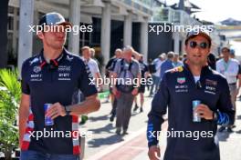 (L to R): Max Verstappen (NLD) Red Bull Racing with team mate Sergio Perez (MEX) Red Bull Racing. 19.10.2024. Formula 1 World Championship, Rd 19, United States Grand Prix, Austin, Texas, USA, Sprint and Qualifying Day.