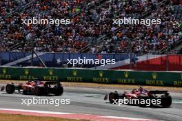 Carlos Sainz Jr (ESP) Ferrari SF-24 leads team mate Charles Leclerc (MON) Ferrari SF-24. 19.10.2024. Formula 1 World Championship, Rd 19, United States Grand Prix, Austin, Texas, USA, Sprint and Qualifying Day.